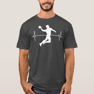 T-shirt Handball Sports Handball Lecteur ECG Line Idée cad