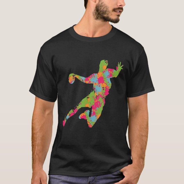 T-shirt Handballer Jeu de Handball Joueur Goalkeeper Pivot (Devant)