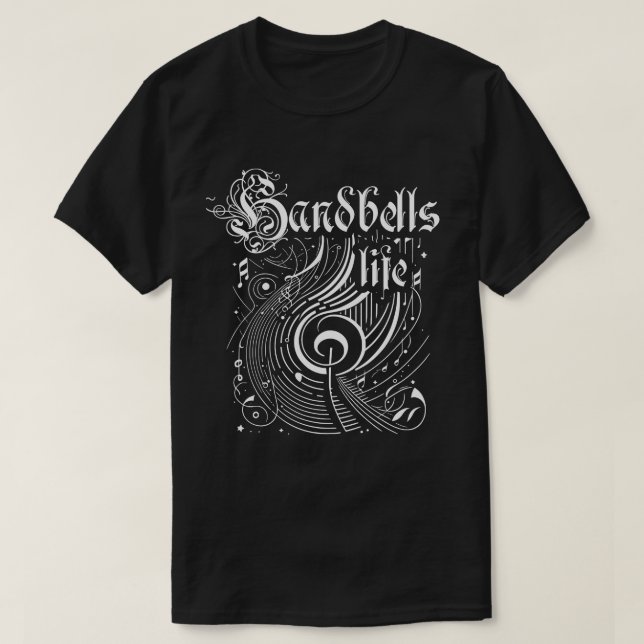 T-shirt Handbells de musique ondulée Vie (Design devant)