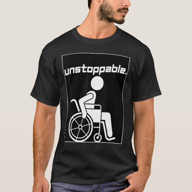 T-shirt Handicap Disabled Person Graphic Motivation Unstop (Devant)