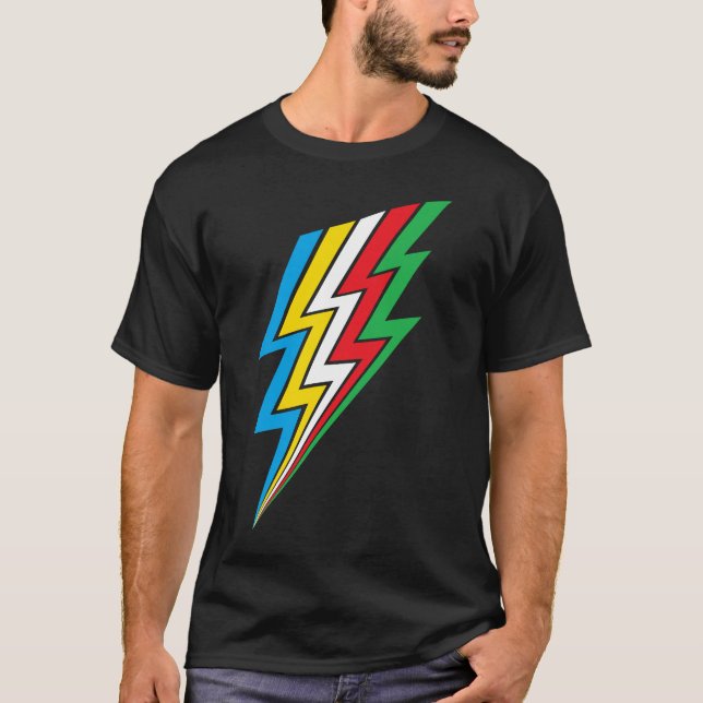 T-shirt Handicap Drapeau Lightning Handicap Pride (Devant)