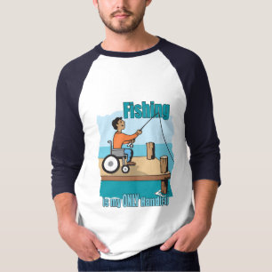 T-shirt Handicap Fauteuil Roulant Pêche