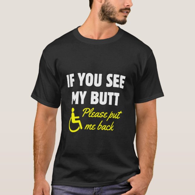 T-shirt Handicap Humour fauteuil roulant Amputation Tr (Devant)