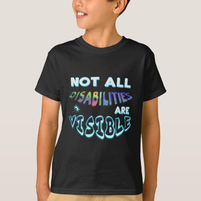 T-shirt Handicap Les enfants ne sont pas tous visibles (Devant)
