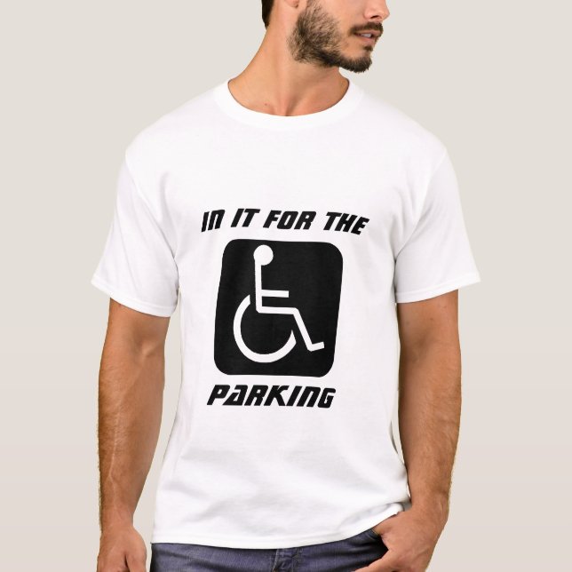 T-shirt handicapez, dans lui pour, en se garant (Devant)