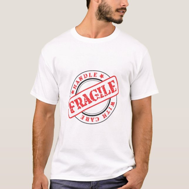 T-shirt Handle FRAGILE très amusant avec soin (Devant)