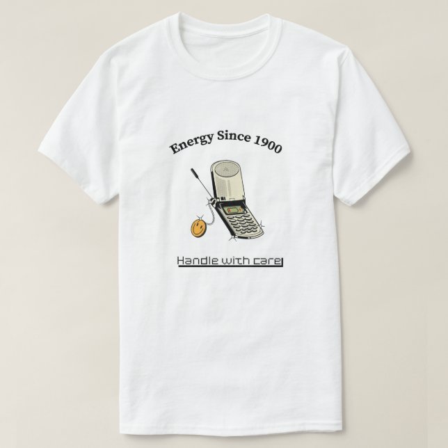 T-shirt Handle With Care Vintage Energy Shirt (Design devant)
