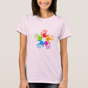 T-shirt "Hands" féminin Bella Ringer