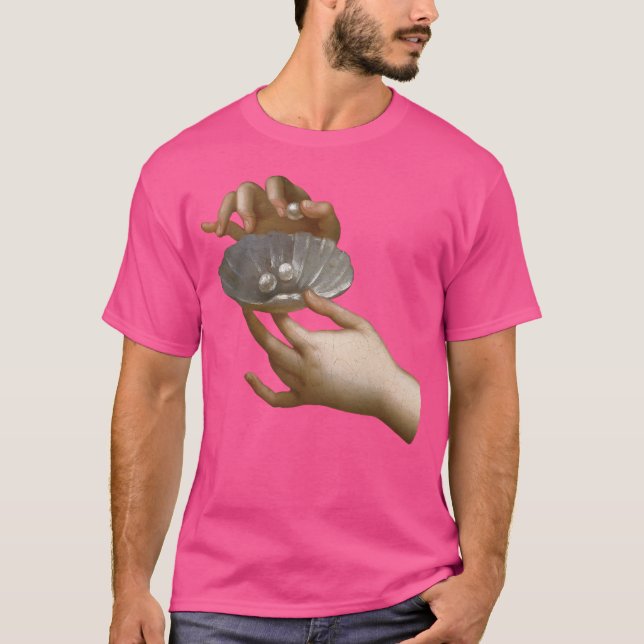 T-shirt Hands With Pearls Detail Renaissance Aesthetic (Devant)