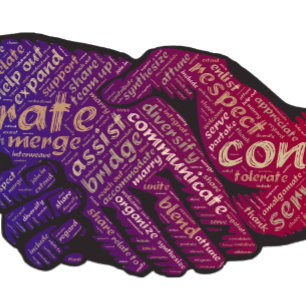 T-shirt Handshake Connect Art Word Inspiratif