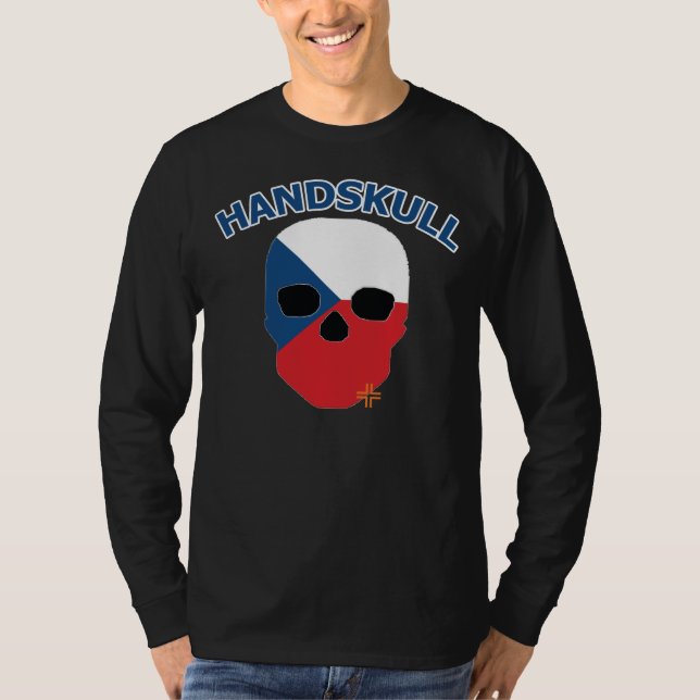 T-shirt HANDSKULL Tchécoslovaquie - longue douille de base (Devant)
