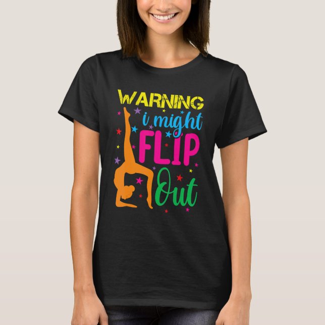 T-shirt Handstand  For Girls Women Gymnastics I Might Flip (Devant)