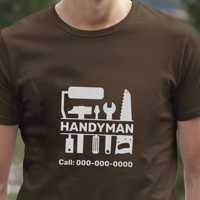 T-shirt Handyman - Matériel Outils Monogramme (Handyman - Hardware Tools Monogram T-Shirt)