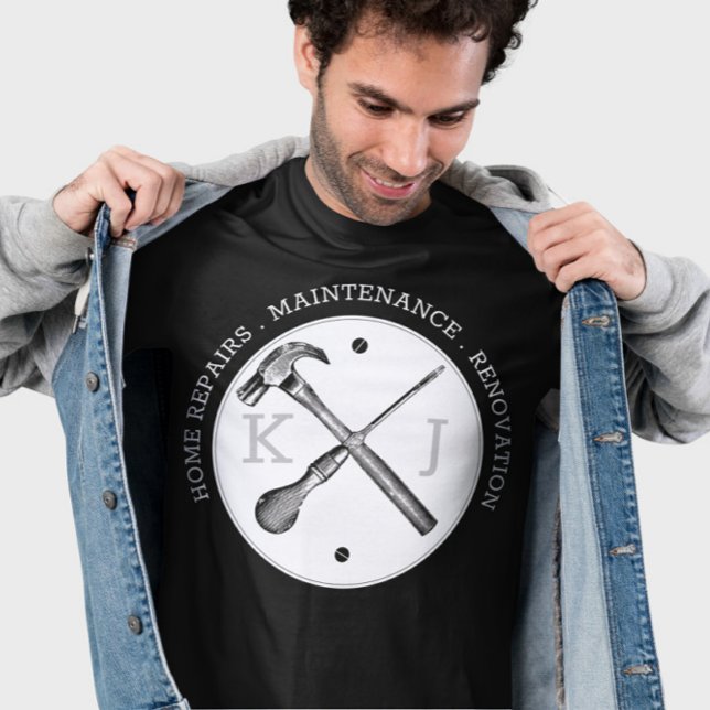 T-shirt Handyman Professional Custom Monogram Logo Service (Mock-up Front Image)