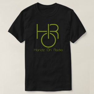 T-shirt Handz On Radio Logo Black Tee avec texte