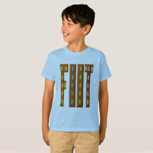 T-shirt Hanes  bleu Design FOOT CHOCOLAT BONBONS