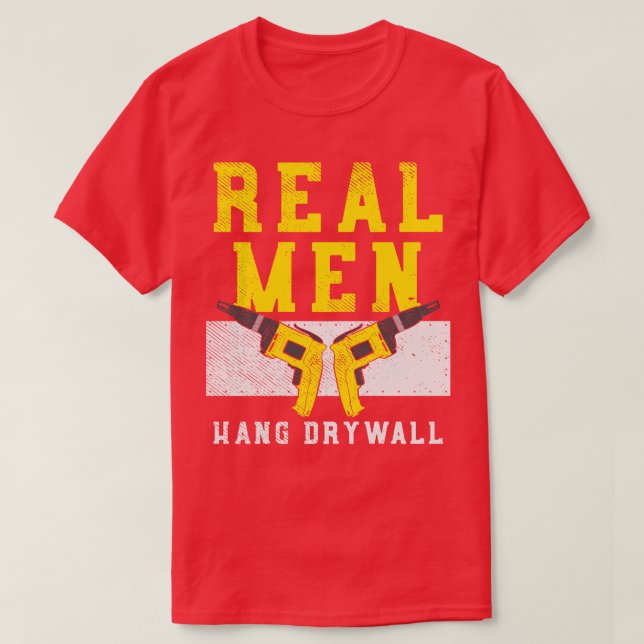 T-shirt Hang Drywall Installer Carpenter Master Design (Design devant)