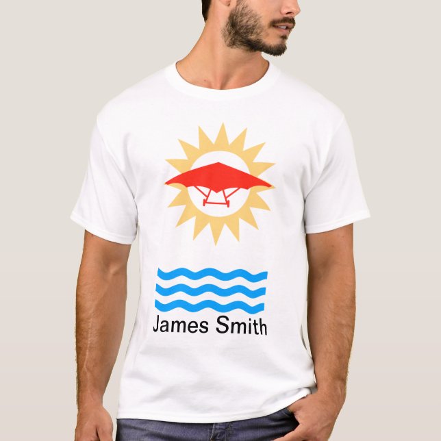 T-shirt Hang Glider, soleil et mer (Devant)