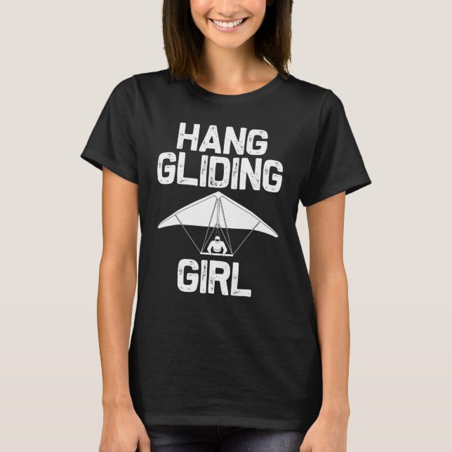 T-shirt Hang Gliding Girls Kids Hang Glider Pilot Flyers (Devant)