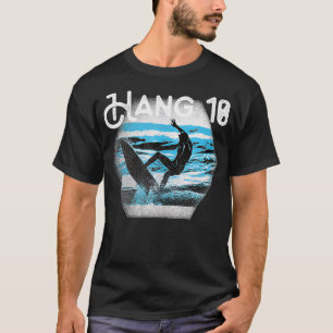 T-shirt Hang Loose Big Wave Surfer Encre Timbre Distorsion