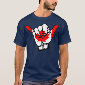 T-shirt Hang Loose brésilien JiuJitsu Shaka main canadienn