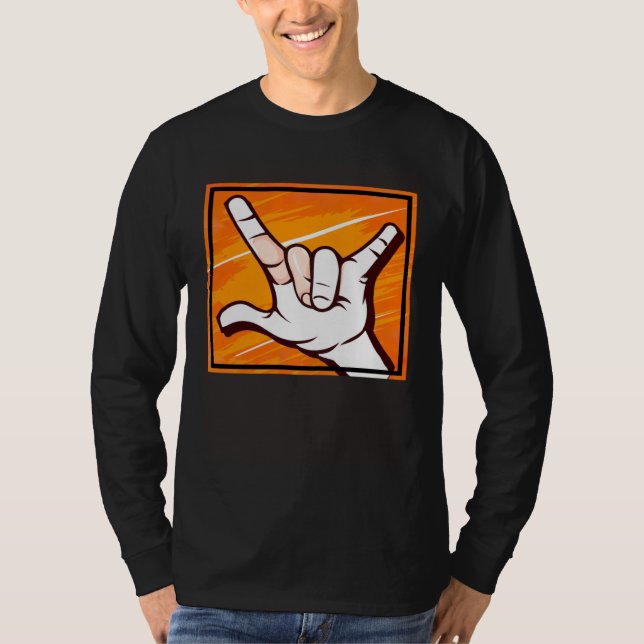 T-shirt Hang Loose Surfer Hand Symbol (Devant)