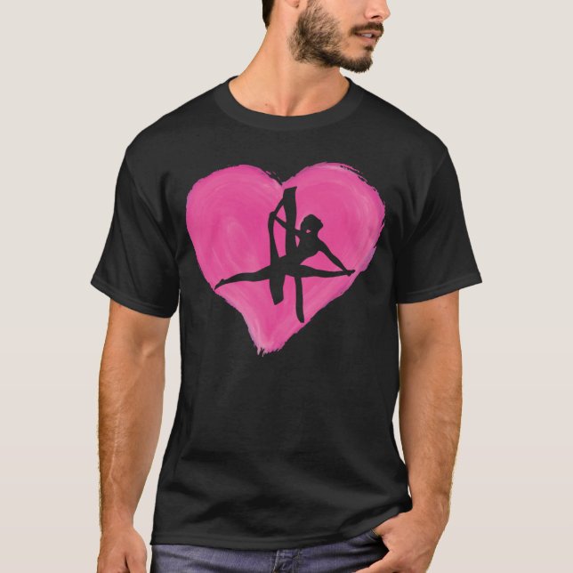 T-shirt Hanging Aerialist Aerial Hoop Heart Air Acrobatic  (Devant)