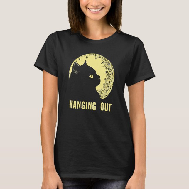 T-shirt Hanging Out Cat   Hobby Kitten Pastime Cat Mom (Devant)