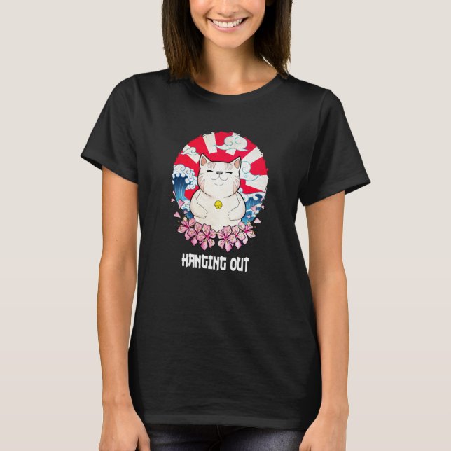 T-shirt Hanging Out Cat Hobby Kitten Pastime Cat Mom  1 (Devant)