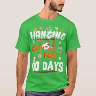 T-shirt Hanging Out for 100 Days Funny Sloth