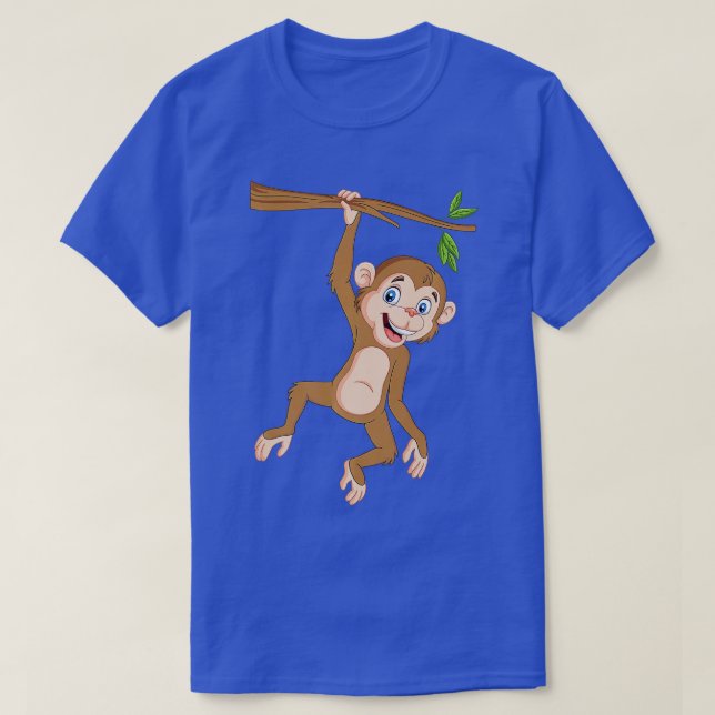T-shirt Hanging singe singes Jungle Safari Primate Anima (Design devant)