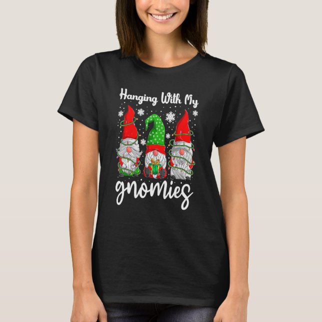 T-shirt Hanging With My Gnomies Christmas  Kids Gnomes Xma (Devant)