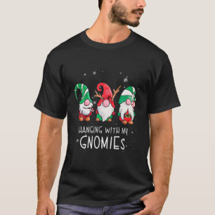 T-shirt Hanging with My Gnomies Nordic Santa Gnome Christm