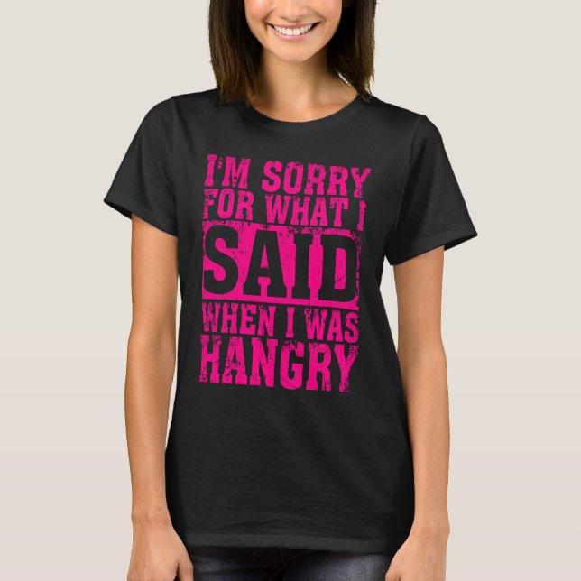 T-shirt Hangry  For Men Women Cool Hungry Angry Gag Joke (Devant)