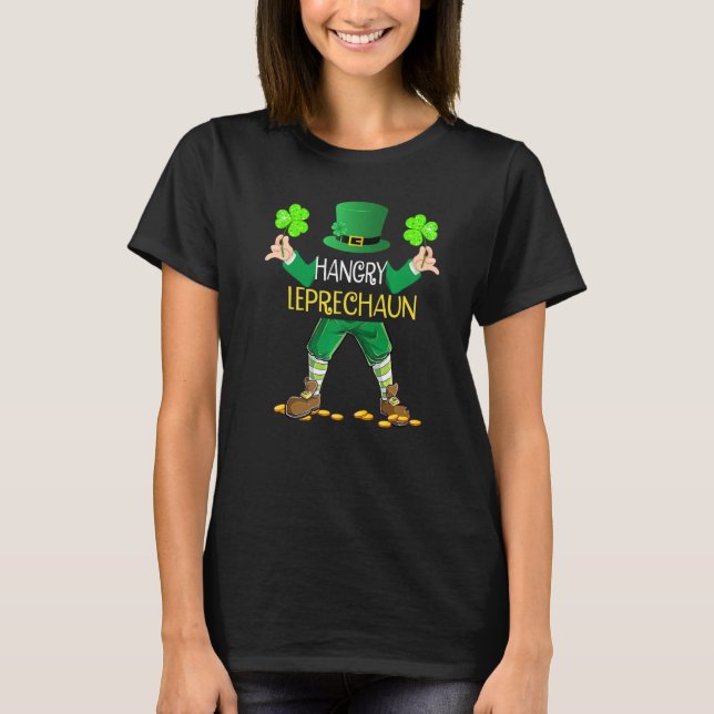 T-shirt Hangry Leprechaun Boys Jour de la Saint Patrick dr (Devant)