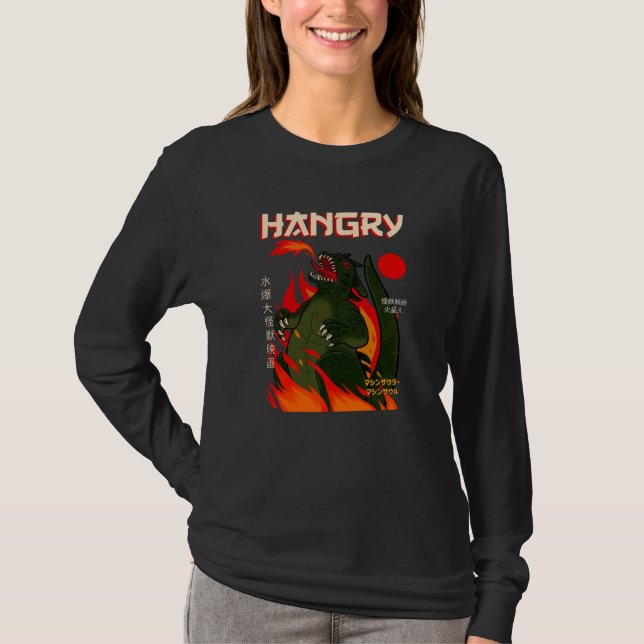 T-shirt Hangry Moster Japonais Faim (Devant)