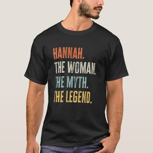 T-shirt Hannah La Meilleure Femme Mythe Légende Meilleur N (Devant)