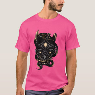 T-shirt Hannya Maske, Oni Samurai Maske, Japon Demon Krieg