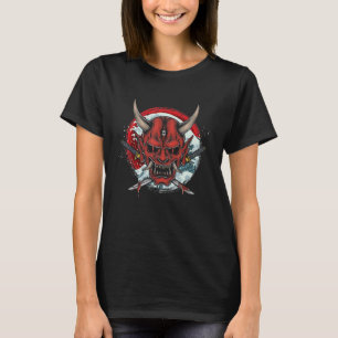 T-shirt Hannya Masque japonais Vague Katana Épée Samurai G