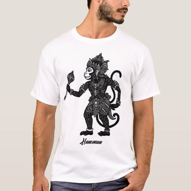 T-shirt Hanoman Marionnette d'Ombre Wayang Kulit  (Devant)