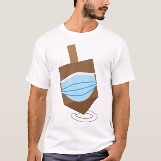 T-shirt Hanoukka 2020 - Dessus avec masque (Devant)