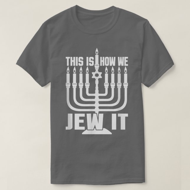 T-shirt Hanoukka, C'Est Comme Ça Qu'On Joue, Hommes Femmes (Design devant)