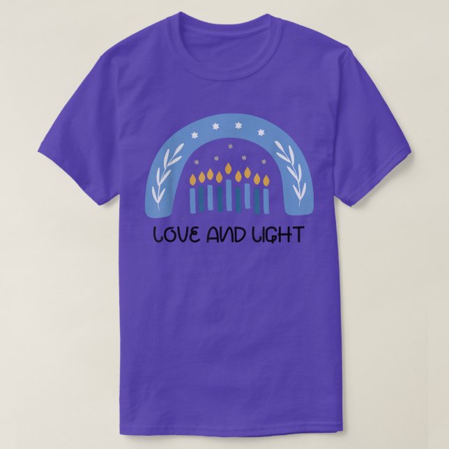 T-shirt Hanoukka Chanukah Amour et lumière (Design devant)