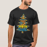 T-shirt Hanoukka Chanukah, un arbre de Noël juif<br><div class="desc">Arbre de Noël juif Heureux Hanoukka Chanukah Dreidel Chemise juive</div>