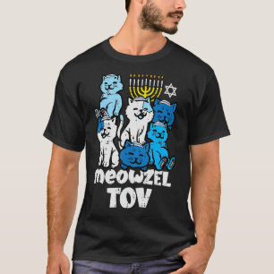 T-shirt Hanoukka Chats Meowzel Tov Chanukah Femmes juives