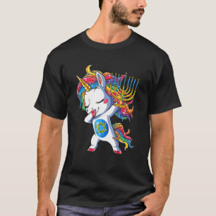 T-shirt Hanoukka Dabbing Unicorn Jewnicorn Chanukah Juif