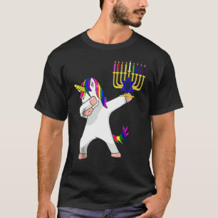 T-shirt Hanoukka Dabbing Unicorn Jewnicorn Chanukah Juif
