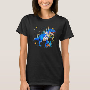 T-shirt Hanoukka Dinosaur Menorasaurus Rex Dino Chanukah B