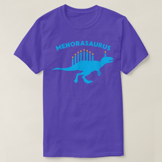 T-shirt Hanoukka Dinosaur Velociraptor Menorasaurus Funny  (Design devant)