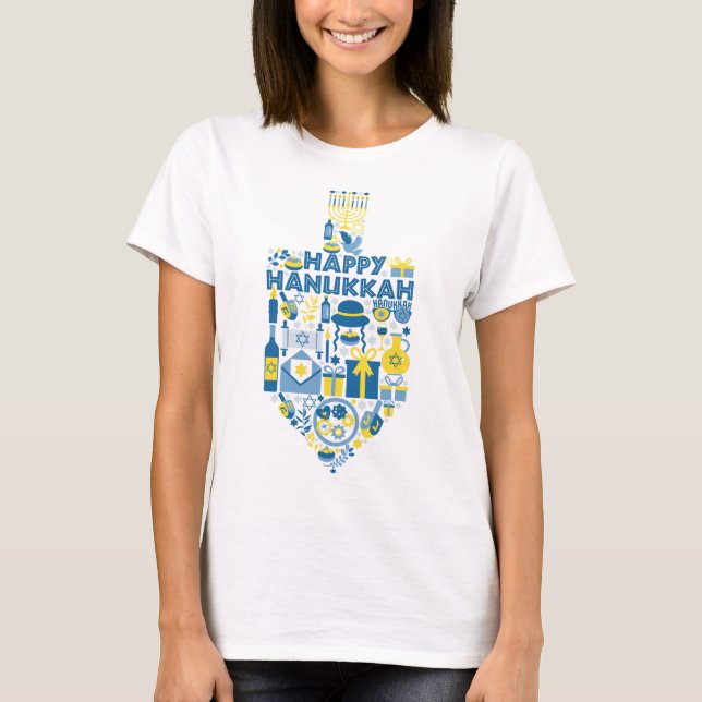 T-shirt Hanoukka Dreidel (Devant)